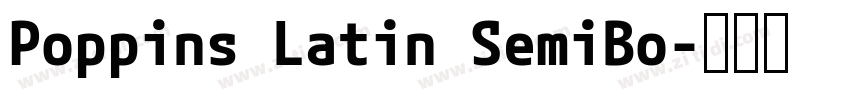 Poppins Latin SemiBo字体转换